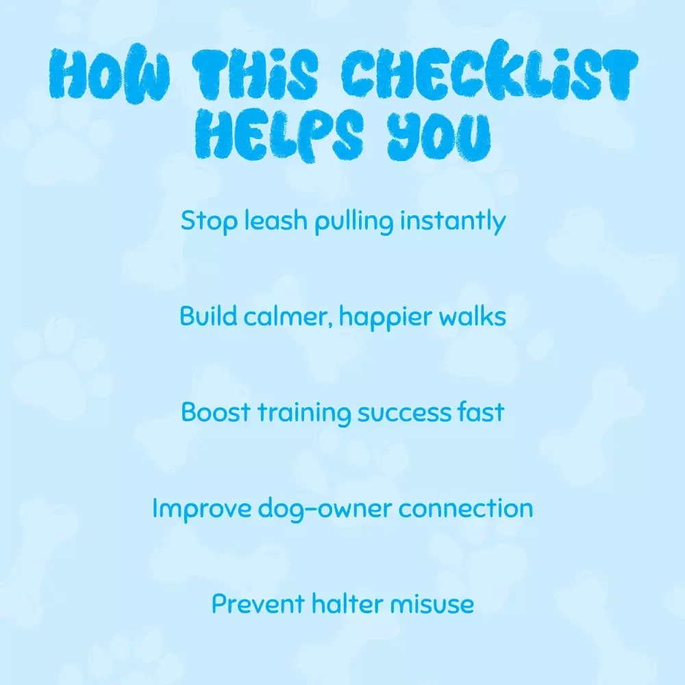 The Checklist for When (and How) to Use a Head Halter | Printable Dog Training Guide | Digital Download for Pet Owners | when should you use a head halter