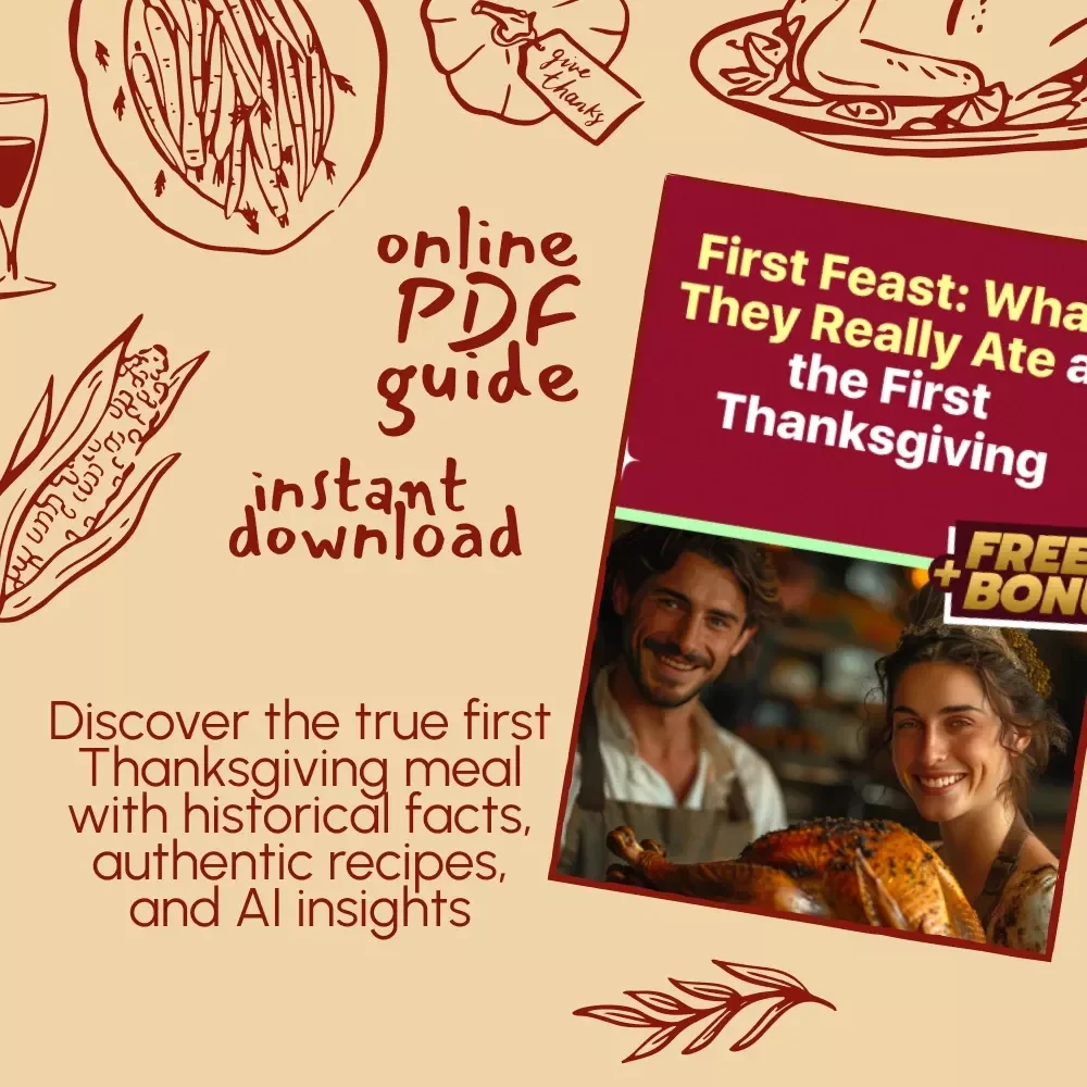 First Feast: What They Really Ate at the First Thanksgiving | Historical Food Guide | AI-Enhanced eBook for Educators, Historians & Thanksgiving Enthusiasts | Digital Download