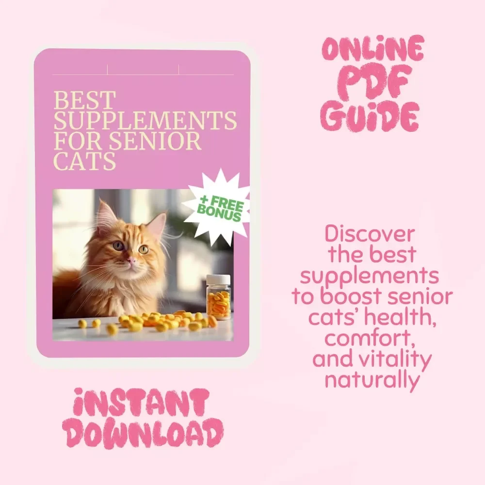 Best Supplements for Senior Cats | Complete Guide for Aging Cat Health, Joint Support, and Wellness Tips for Senior Felines (Digital Download, eBook, Instant PDF)