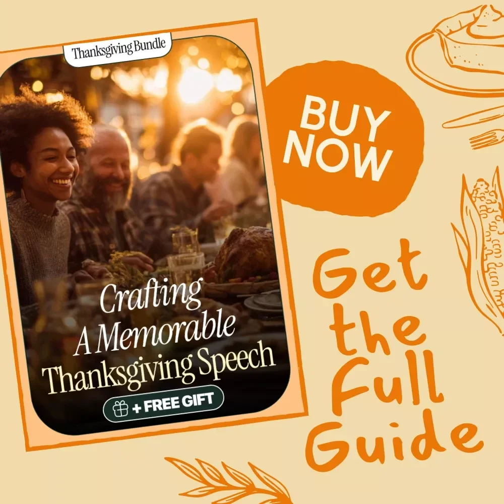 Crafting a Memorable Thanksgiving Speech | Printable Guide for Writing a Heartfelt Toast | How to Write a Short Thanksgiving Speech | Digital Download for Family Gatherings & Holiday Celebrations