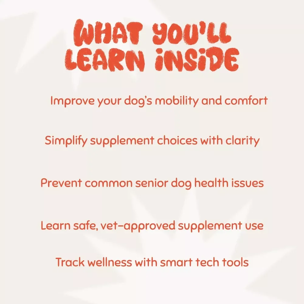 Golden Years, Healthy Paws: A Practical Guide to Supplements for Senior Dogs | Digital eBook for Pet Lovers | Dog Health & Wellness Guide | Senior Dog Care Checklist | Instant PDF Download