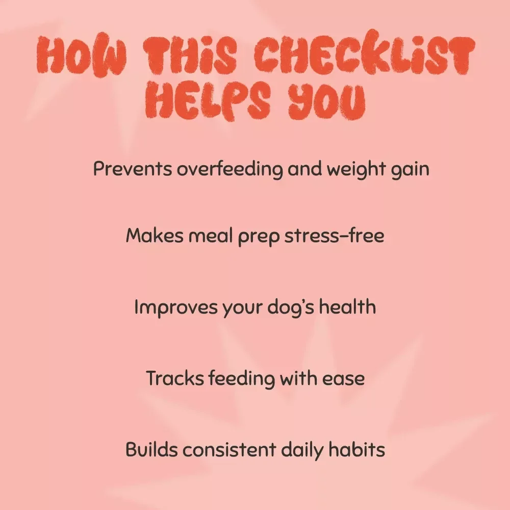 Paws-on Checklist for Perfect Portions | Dog Feeding Guide, Pet Nutrition eBook, Printable Dog Feeding Checklist for Healthy Meals