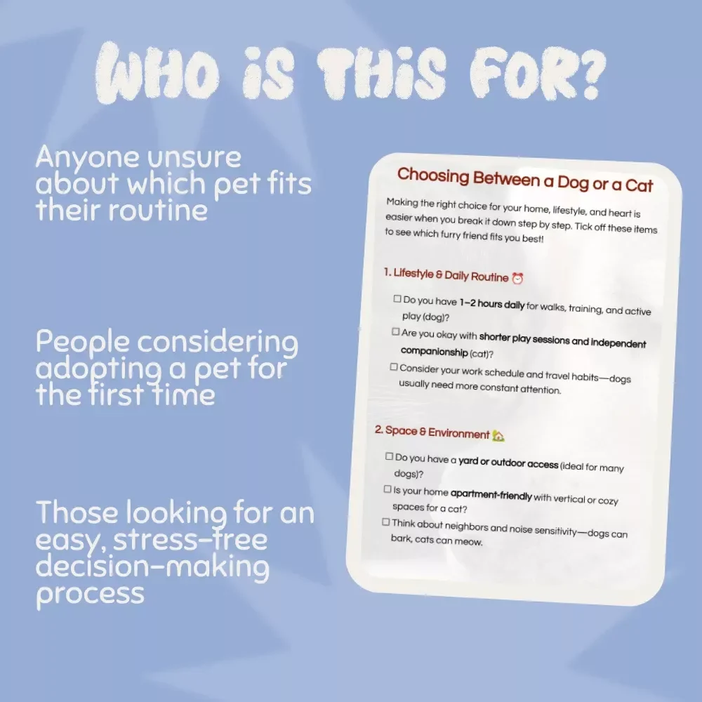 Choosing Between a Dog or a Cat - The Ultimate Pet Checklist for Your Perfect Match