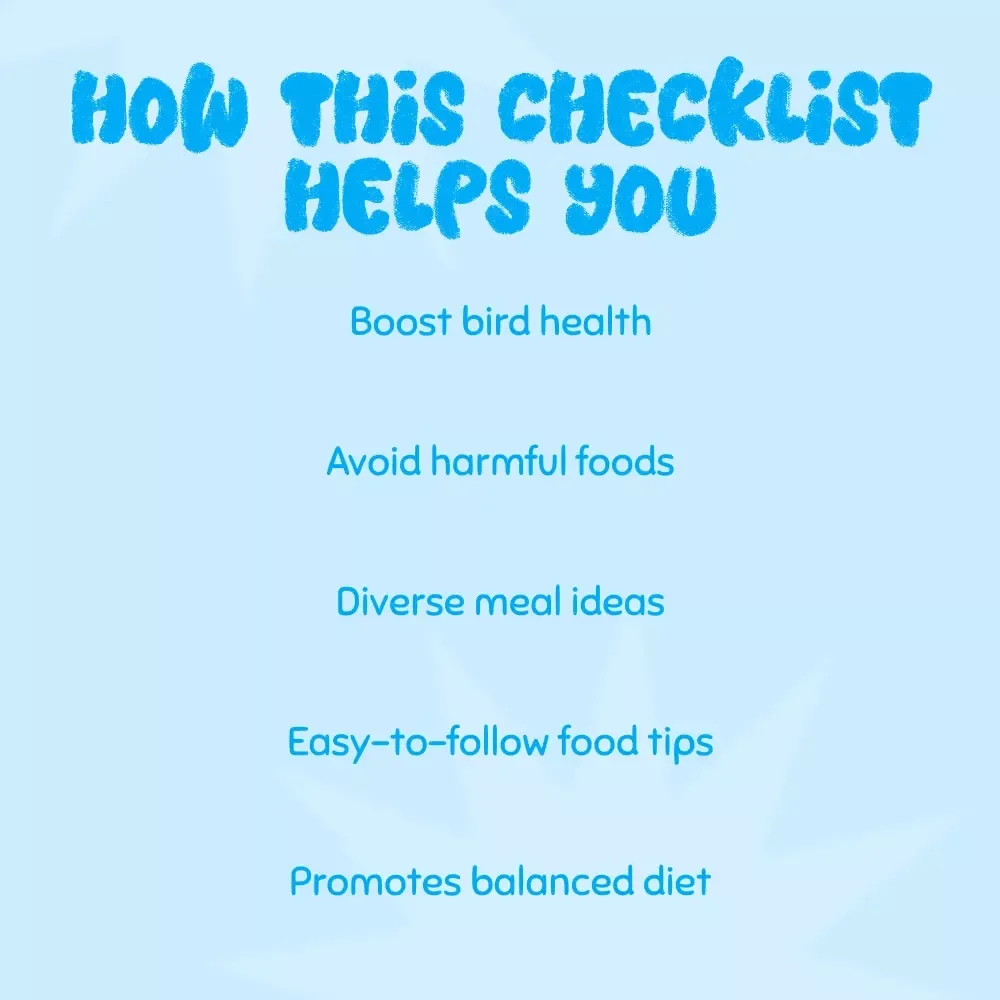 Feathered Feast: Safe Foods for Your Pet Bird – Ultimate Checklist for Bird Owners
