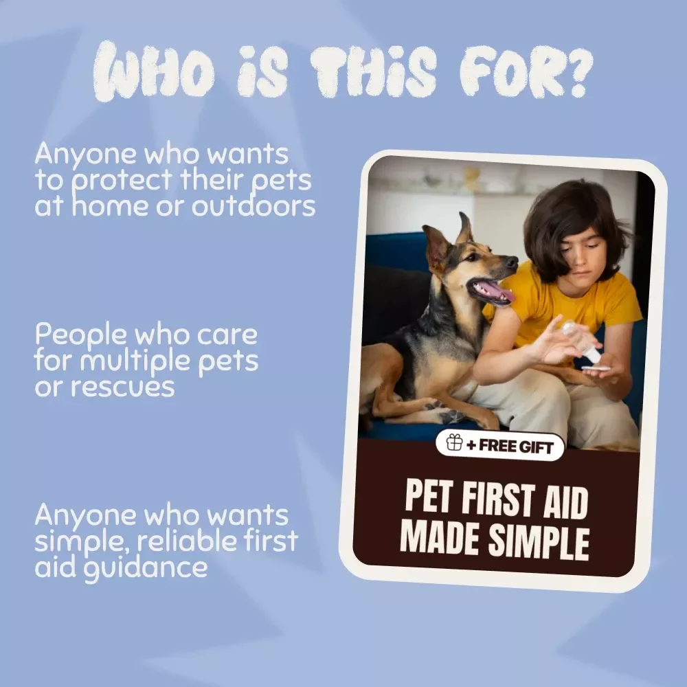 Pet First Aid Made Simple | Digital eBook Guide on How to Make a Pet First Aid Kit for Dog & Cat Owners, Emergency Preparedness Checklist for Pet Safety