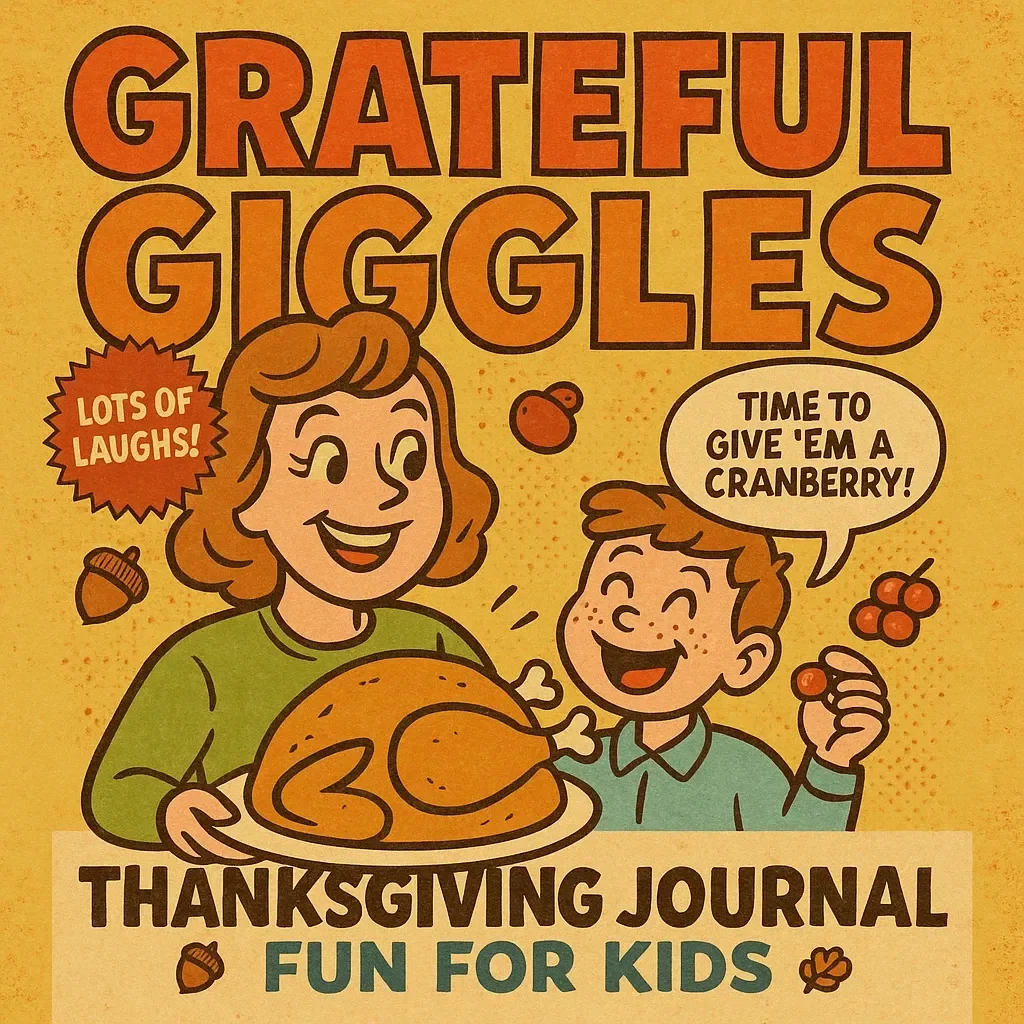 Grateful Giggles: Thanksgiving Journal Fun for Kids | Printable thanksgiving journal prompts for kids | Gratitude & Creativity Activity Checklist