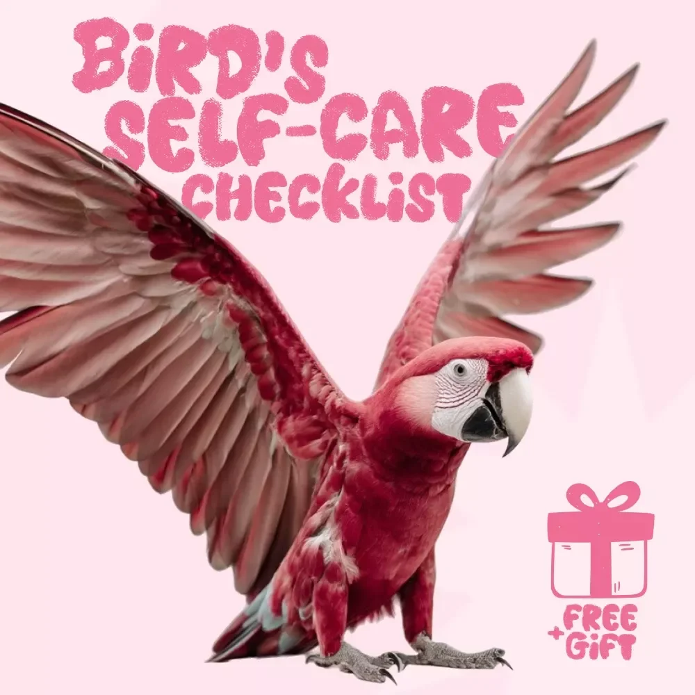 Feather Rescue: Your Bird’s Self-Care Checklist | Digital Guide for Pet Owners | Why Does My Bird Pluck Its Feathers? Parrot & Cockatiel Care Printable