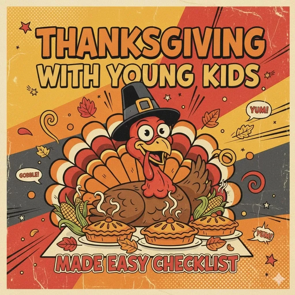 Thanksgiving with Young Kids Made Easy Checklist | Family Holiday Planning Guide | Tips for Thanksgiving with Young Kids | Printable Digital Download