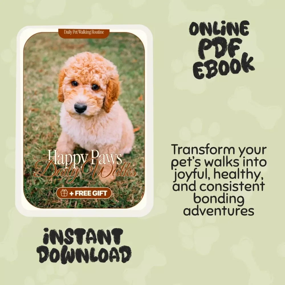 Happy Paws Daily Walks | Pet Walking Routine eBook for Dog & Cat Owners | How to Build a Daily Pet Walking Routine | Digital Guide for Pet Lovers