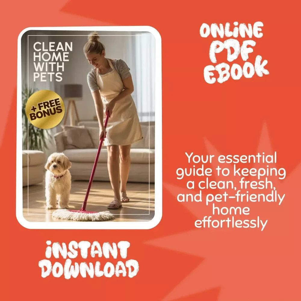 Clean Home with Pets | The Best Way to Keep Your Home Clean with Pets | Pet-Friendly Cleaning eBook Guide for Dog & Cat Owners