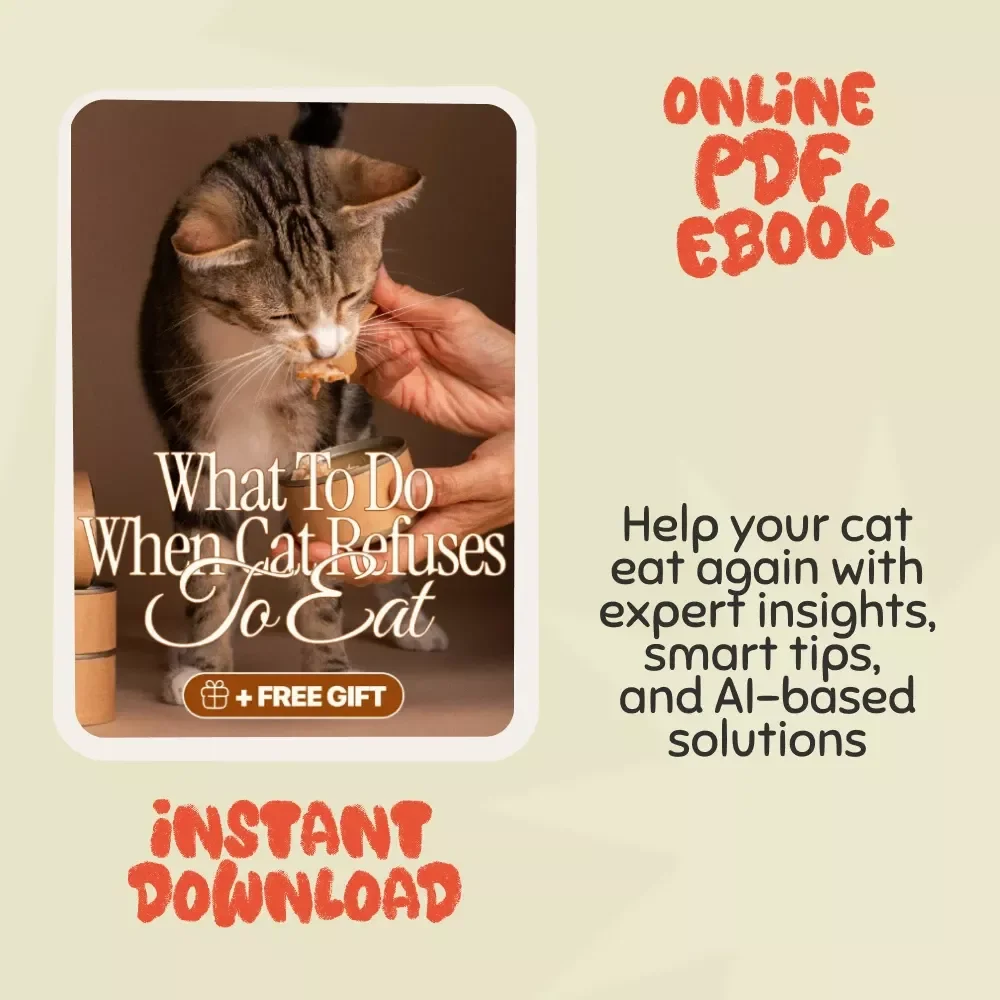 What to Do When Cat Refuses to Eat | Comprehensive Cat Care Ebook for Pet Owners | Digital Download Guide on Feline Feeding Problems and Solutions
