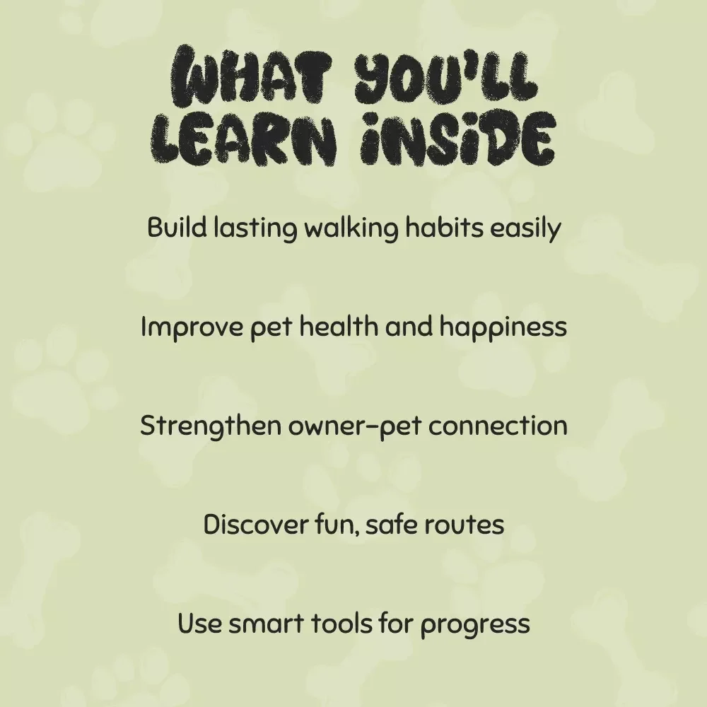 Happy Paws Daily Walks | Pet Walking Routine eBook for Dog & Cat Owners | How to Build a Daily Pet Walking Routine | Digital Guide for Pet Lovers