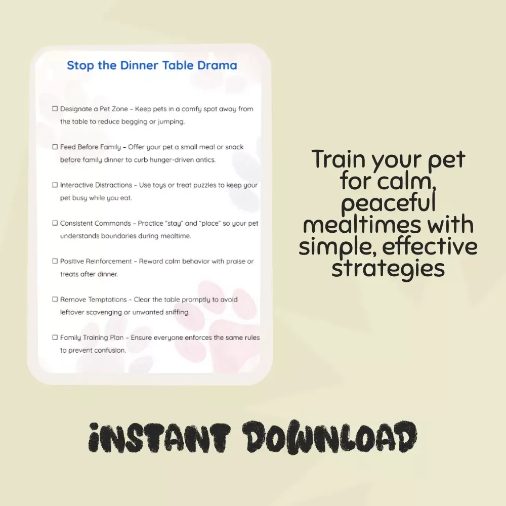 Stop the Dinner Table Drama: The Ultimate Pet Mealtime Checklist for Calm, Happy Meals