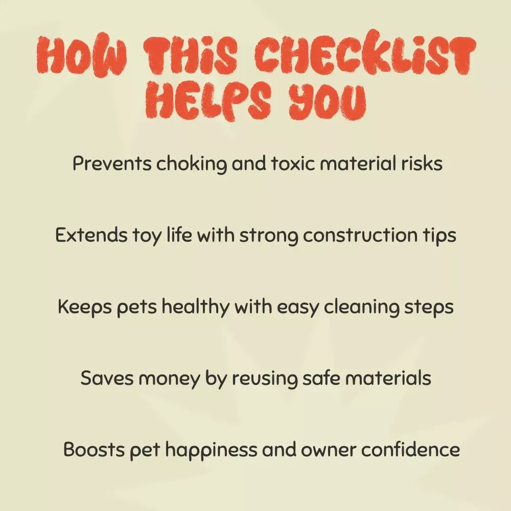 DIY Pet Toy Safety Checklist: Craft Fun Without the “Uh-Oh” | Printable Pet Toy Safety Guide for Pet Owners | tips for making DIY pet toys safely