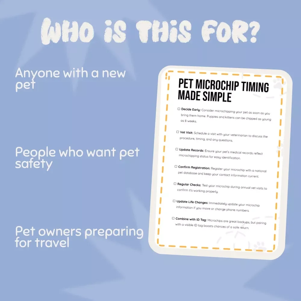 Pet Microchip Timing Made Simple: Essential Checklist for Microchipping Your Pet