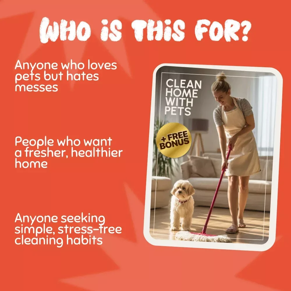 Clean Home with Pets | The Best Way to Keep Your Home Clean with Pets | Pet-Friendly Cleaning eBook Guide for Dog & Cat Owners