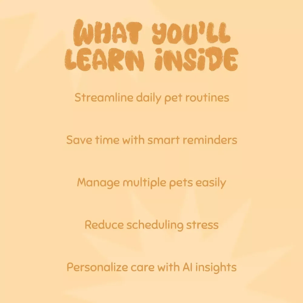 Paws, Play, and Planning: Using AI to Simplify Pet Care Scheduling | eBook Guide for Pet Owners | Learn how to use AI for scheduling pet care, automate routines, and simplify daily pet management