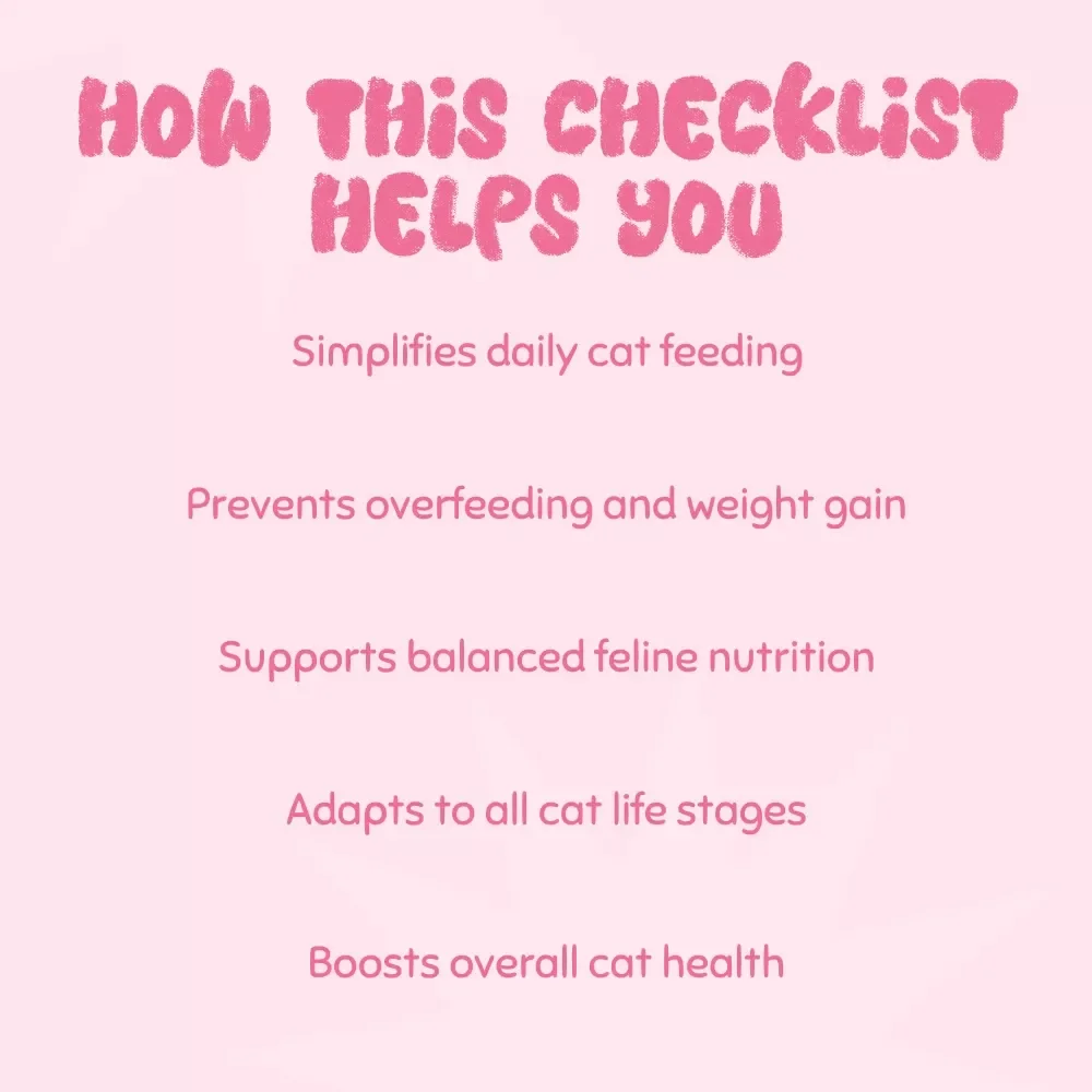 Purr-fect Portions: Your Daily Cat Feeding Checklist 🐾 | Cat Feeding Guide | Printable Cat Care Planner | Cat Nutrition eBook | Digital Download for Cat Owners