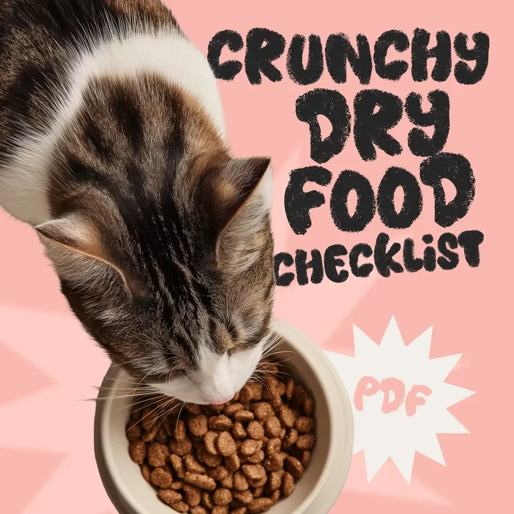 The Right Time for Crunchy Dry Food Checklist for Cats | Printable Cat Feeding Guide | Digital Download for Cat Owners | when should you give cats dry food