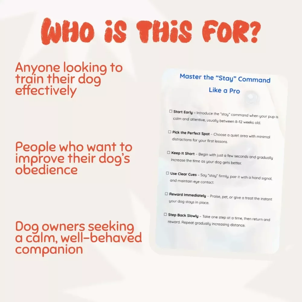 Master the “Stay” Command Like a Pro – Essential Checklist for Training Your Dog