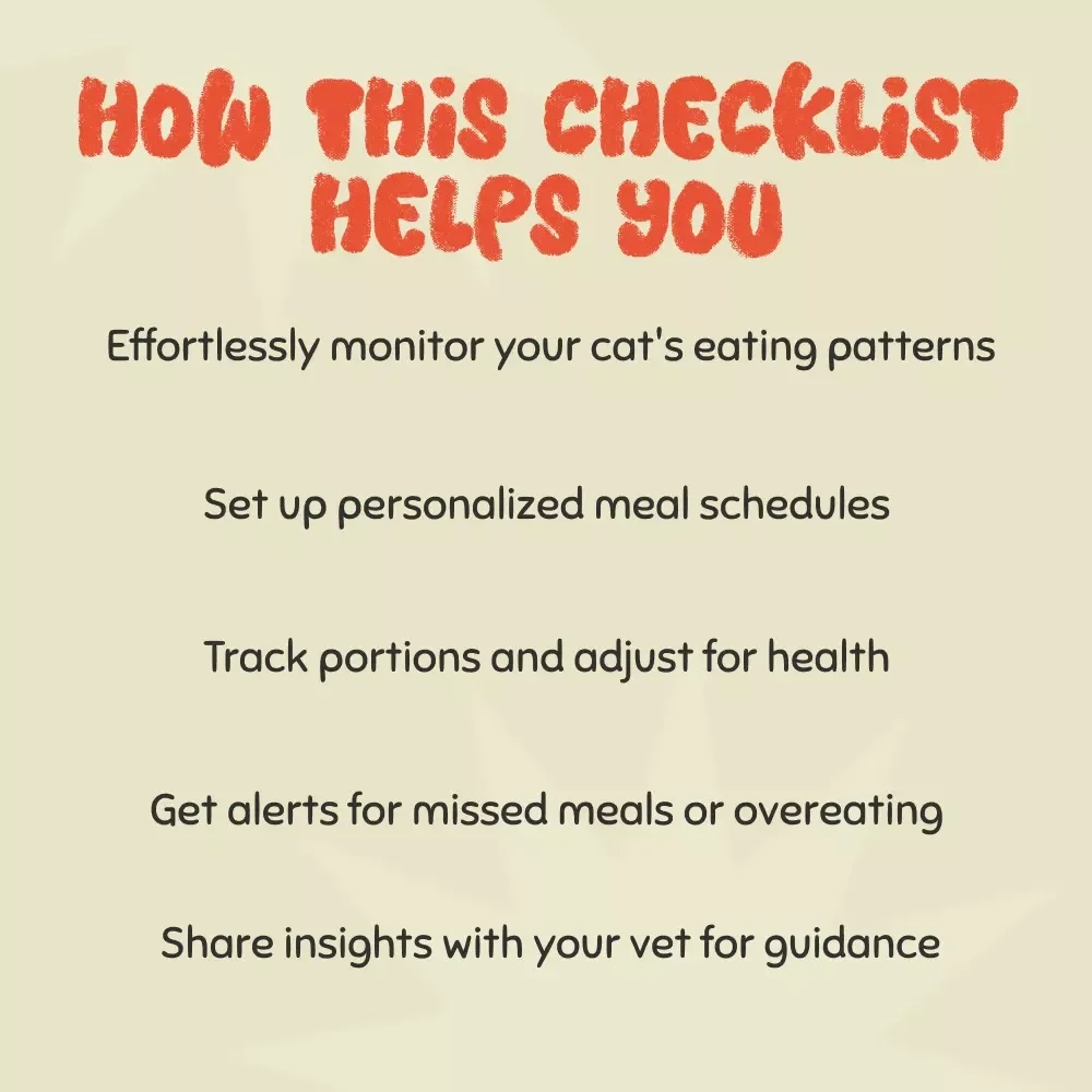 Purr-fect AI Feeding Tracker Checklist: Smart Pet Meal Management Guide for Cats