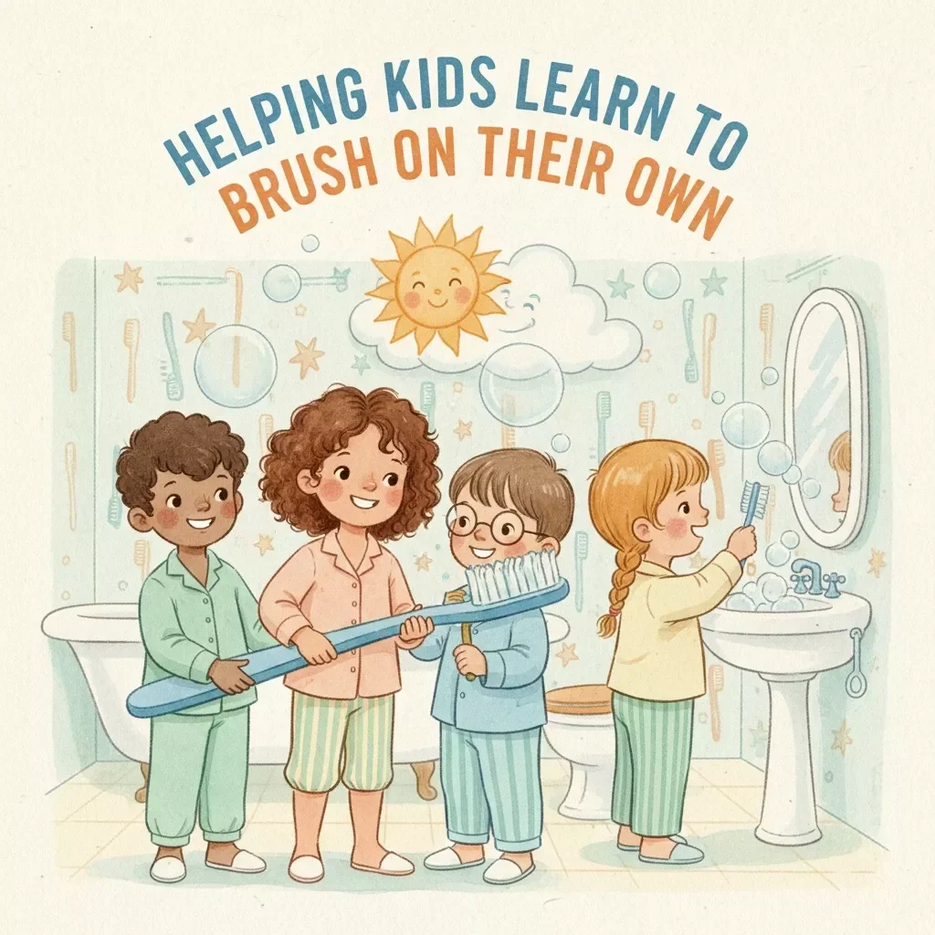 Helping Kids Learn to Brush on Their Own – Step-by-Step Parenting Guide for Teaching Independence, Fun Routines, and Long-Term Dental Success