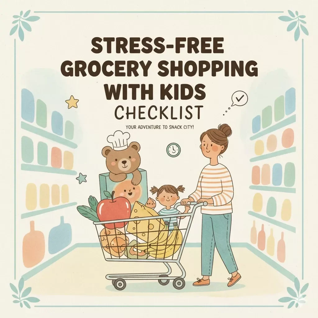 Stress-Free Grocery Shopping with Kids Checklist | Digital Parenting Guide | How to Manage Kids During Grocery Shopping