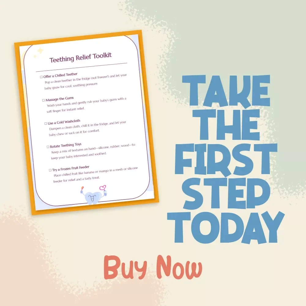 Teething Relief Toolkit | Baby Teething Guide, Soothing Tips & Printable Checklist | Digital Download for New Parents