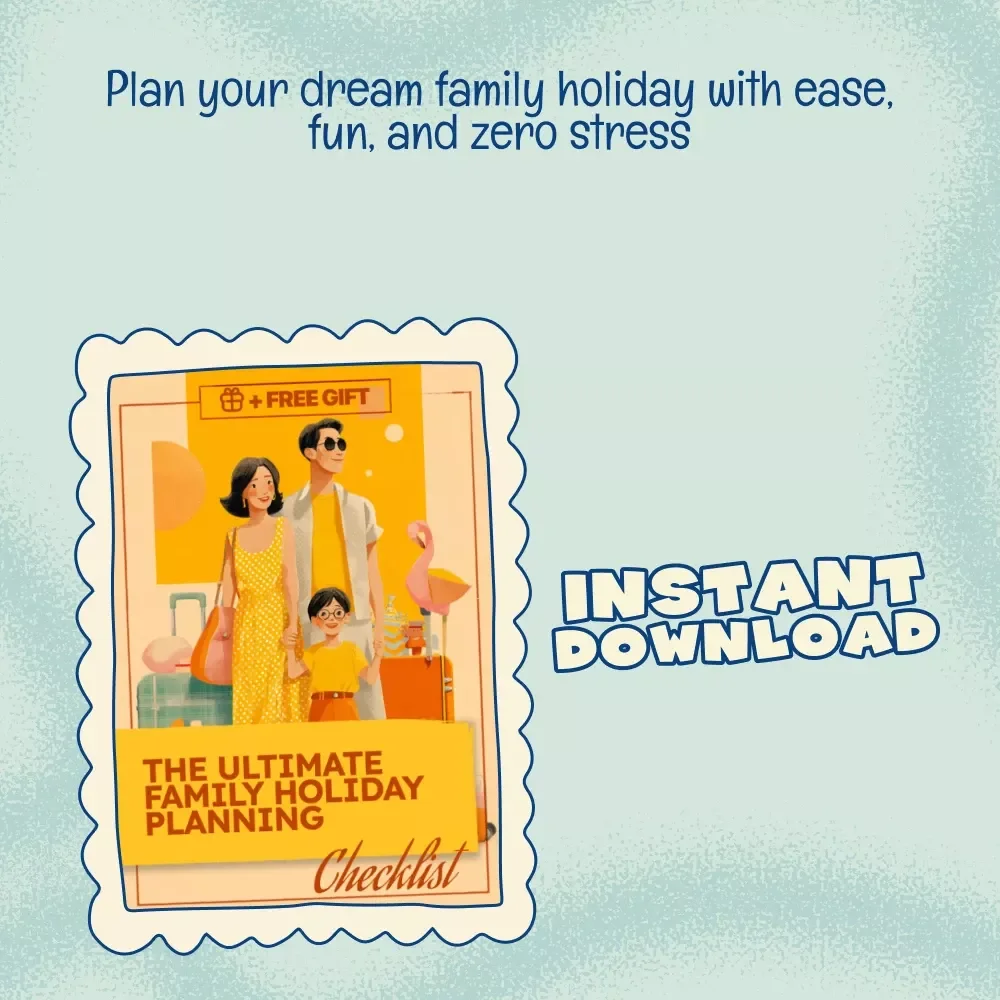 The Ultimate Family Holiday Planning Checklist | Best Way to Plan Family Holiday with Kids | Digital Download Travel Guide & Printable Planner for Families