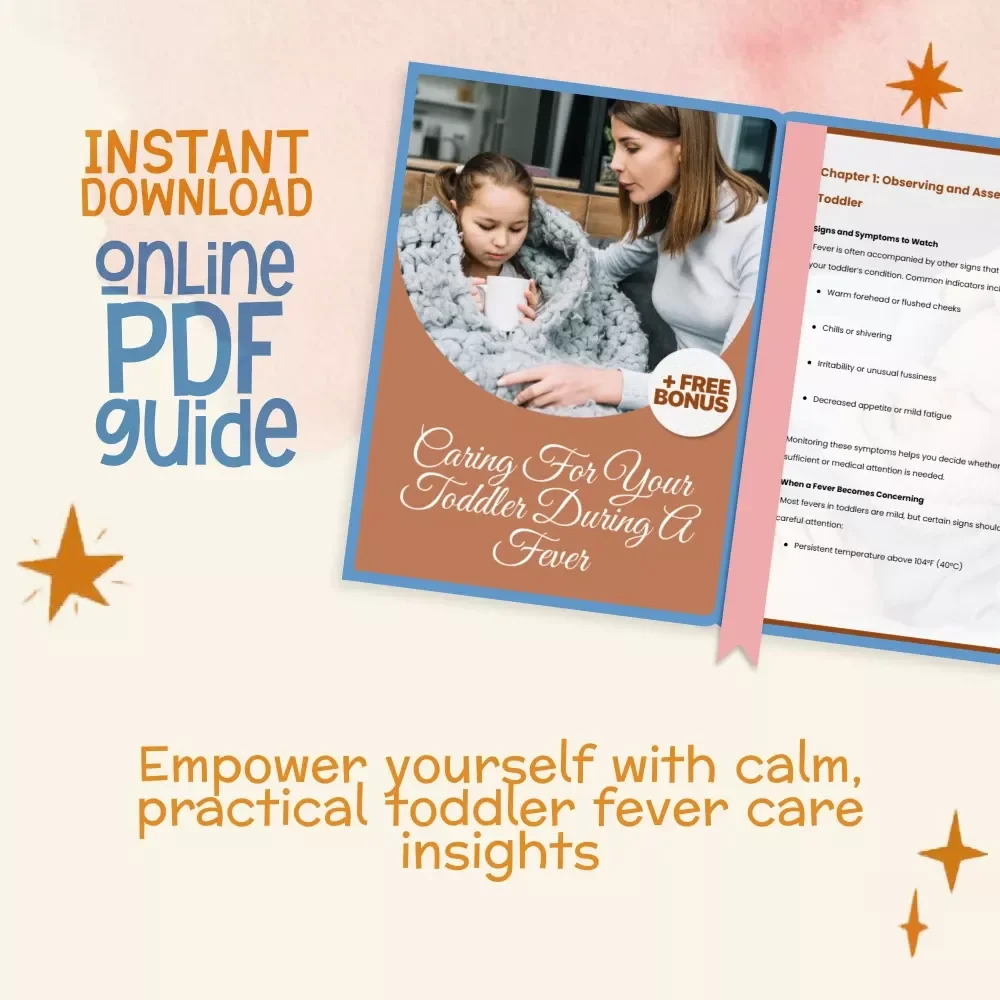 Caring for Your Toddler During a Fever | Gentle Parenting Guide for Natural Comfort | Best Way to Manage Toddler Fever Without Meds | Printable Digital Download