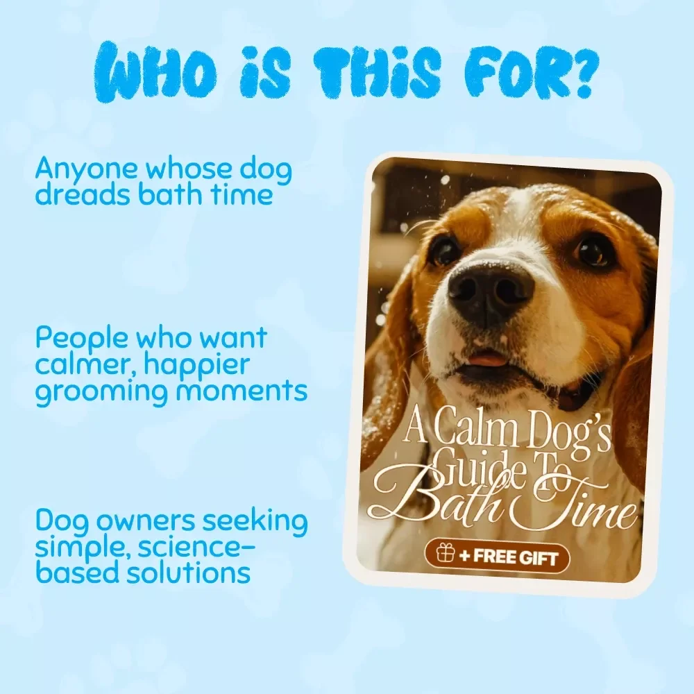 Splish, Splash, No Fear: A Calm Dog’s Guide to Bath Time | Digital Dog Bath Guide for Pet Owners | What to Do When Your Dog Hates Baths | Printable Pet Anxiety eBook & Checklist