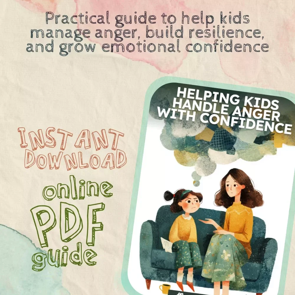 Helping Kids Handle Anger with Confidence Guide | Digital Download with Tips for Helping Kids Handle Anger, Strategies, and Family Support