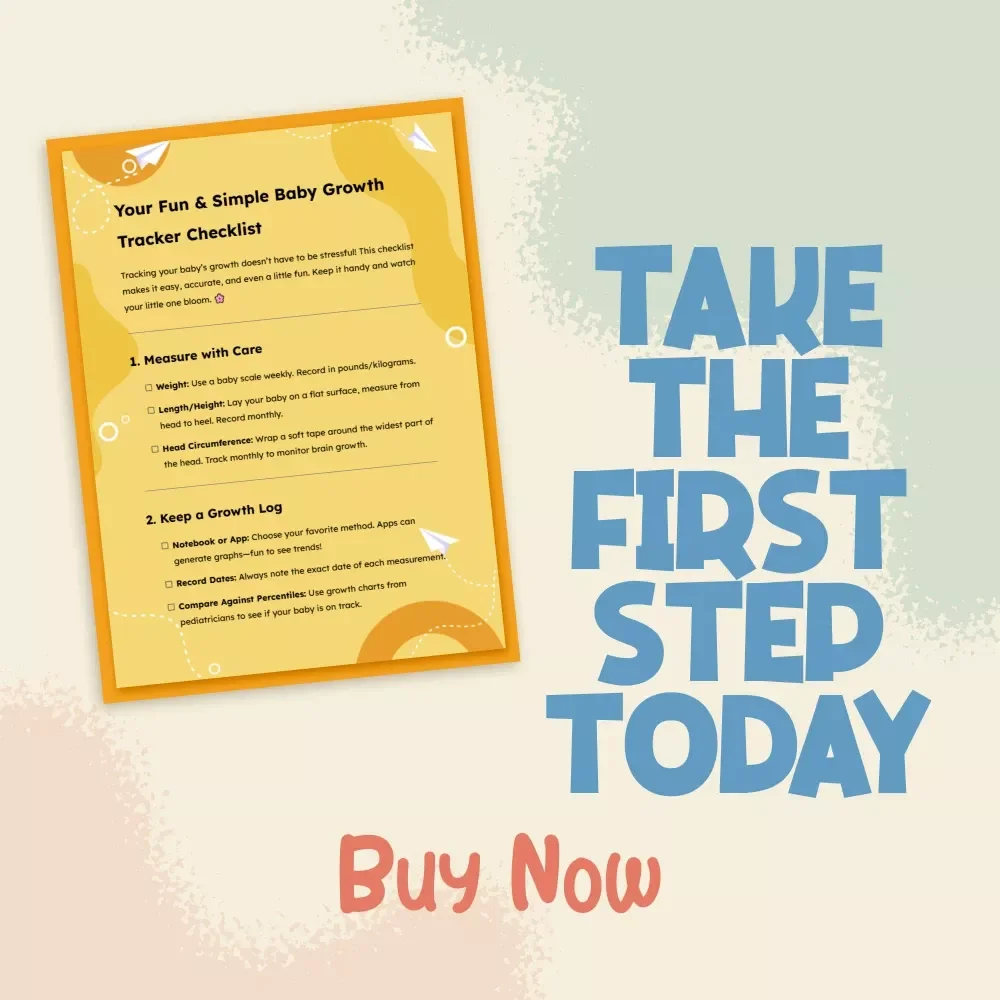 Your Fun & Simple Baby Growth Tracker Checklist | Printable Digital Download for Parents | How to Track Baby’s Growth at Home Easily