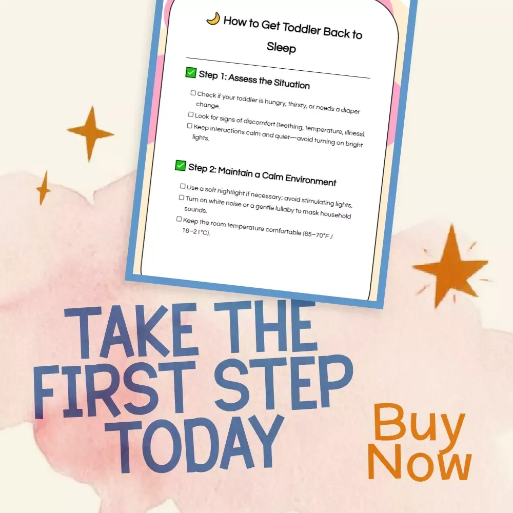 How to Get Toddler Back to Sleep – Quick & Gentle Nighttime Solutions | Printable Checklist for Parents