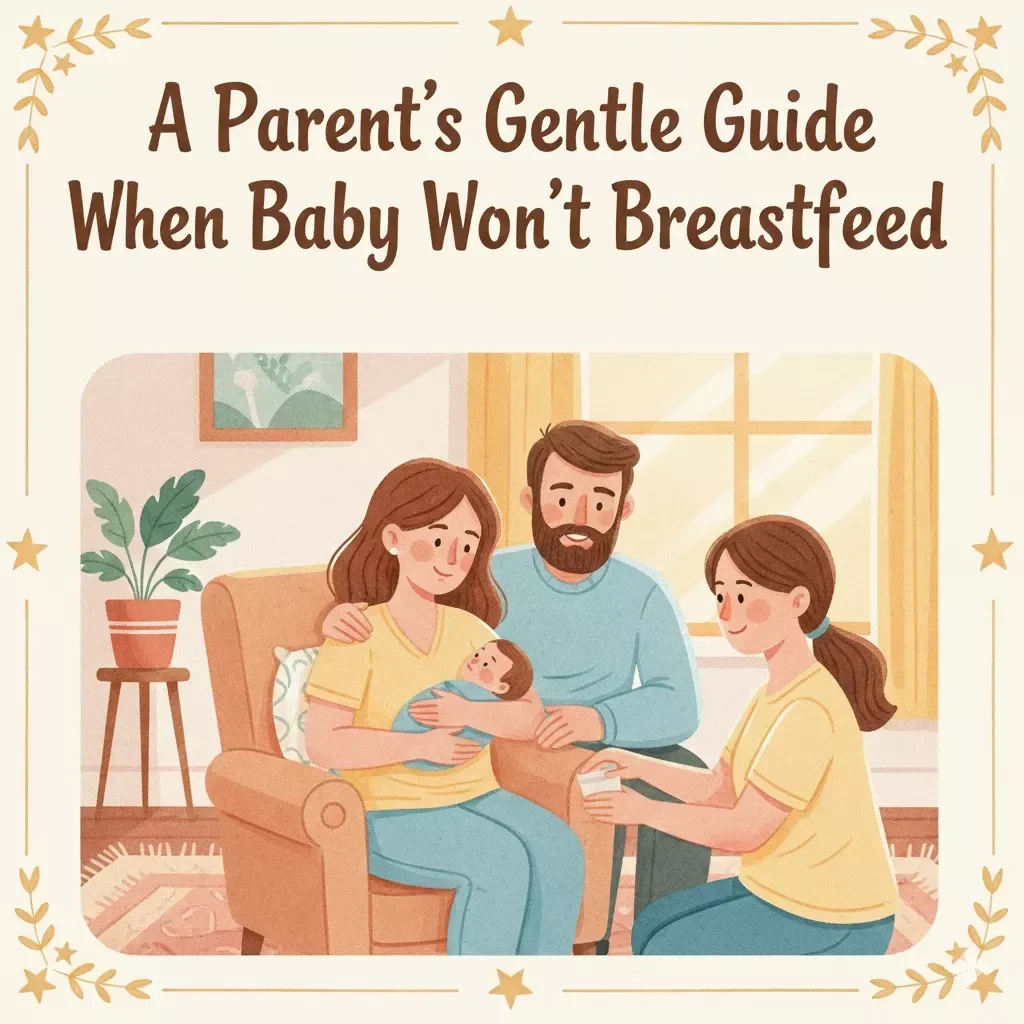 A Parent’s Gentle Guide When Baby Won’t Breastfeed | Digital Download eBook for Latch Challenges, Breastfeeding Support, New Mom Help, Nursing Tips, and Baby Feeding Solutions
