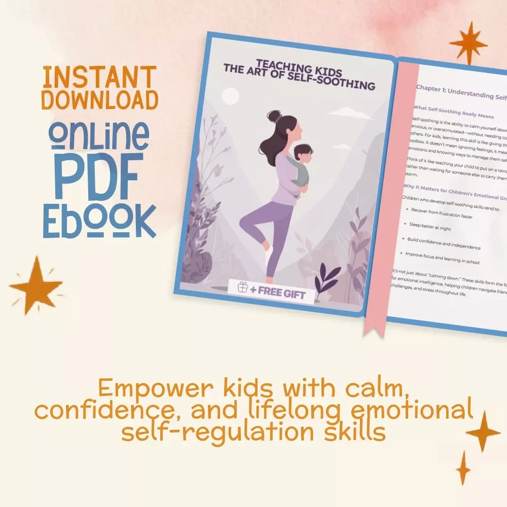 Teaching Kids the Art of Self-Soothing | How to Teach Kids to Self-Soothe | Digital Parenting eBook for Emotional Regulation and Calm Routines