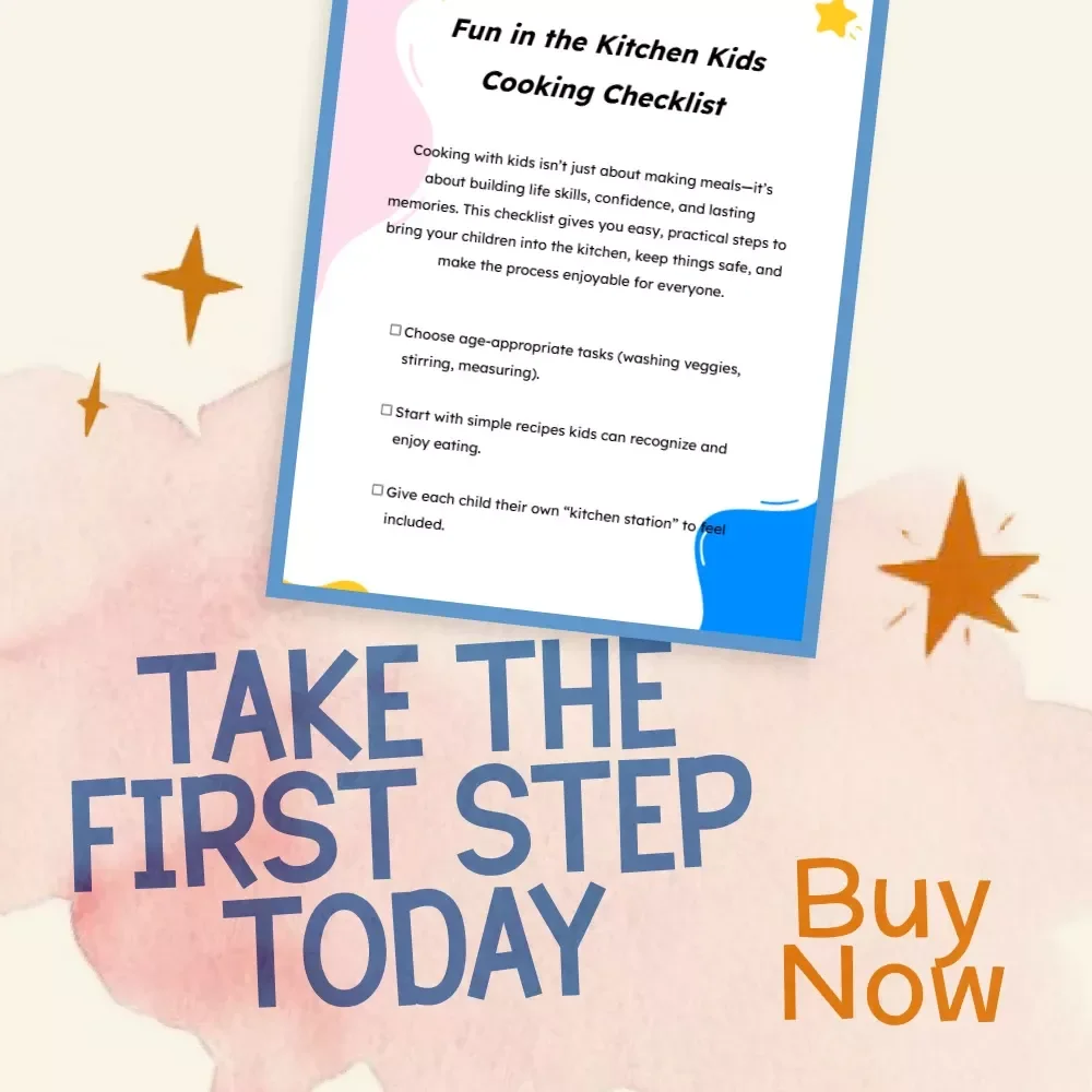 Fun in the Kitchen Kids Cooking Checklist | Printable Kids Cooking Guide, Family Cooking Activity, Child-Friendly Kitchen Tasks, Digital Download