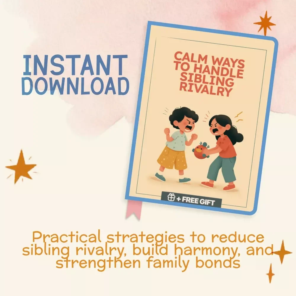 Calm Ways to Handle Sibling Rivalry | Parenting Guide, eBook & Checklist for Positive Family Communication & Conflict Resolution