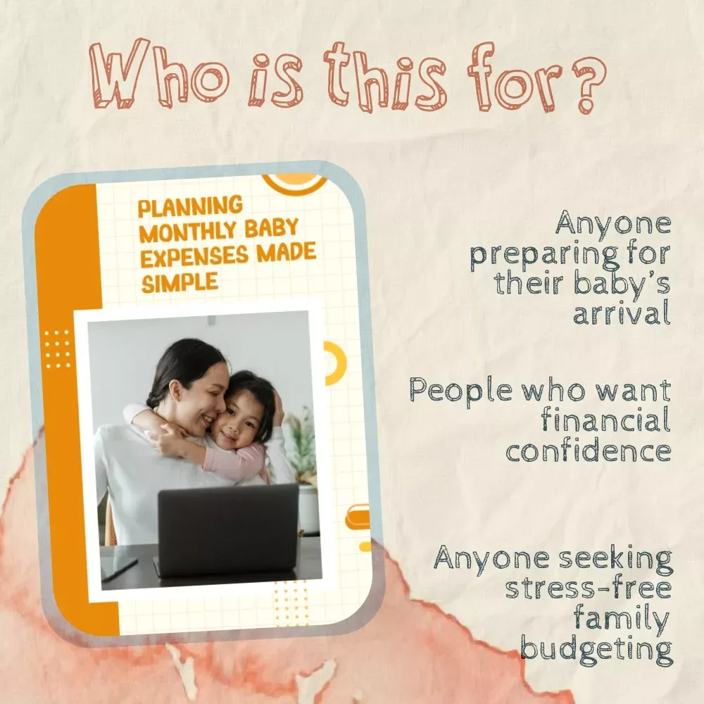 Planning Monthly Baby Expenses Made Simple | Printable Budgeting Guide for New Parents | How to Plan Monthly Expenses for Baby | Digital Download eBook & Checklist