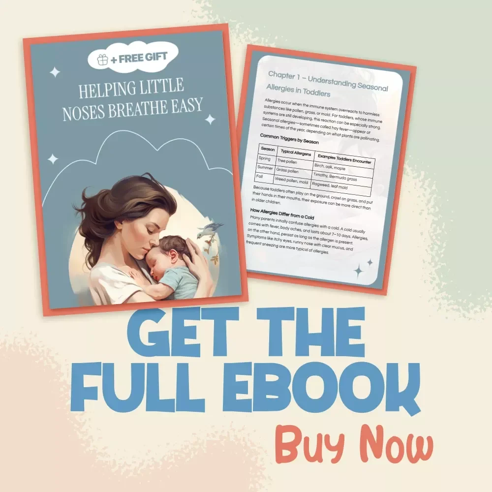 Helping Little Noses Breathe Easy | eBook Guide for Parents on How to Handle Seasonal Allergies in Toddlers | Digital Download Allergy Relief Handbook