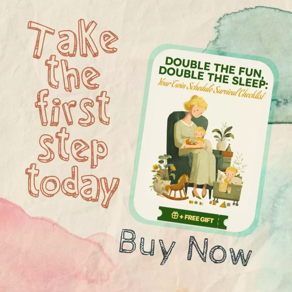 Your Twin Schedule Survival Checklist | Printable Twin Routine Organizer for New Parents | How to Handle Twins on Same Schedule Guide & Daily Twin Care Plan
