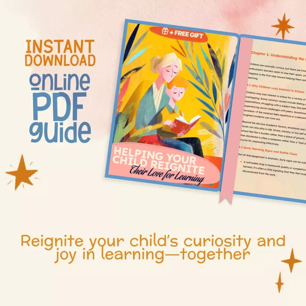 Helping Your Child Reignite Their Love for Learning | Parenting Guide for What to Do When Child Loses Interest in School | Digital Download PDF