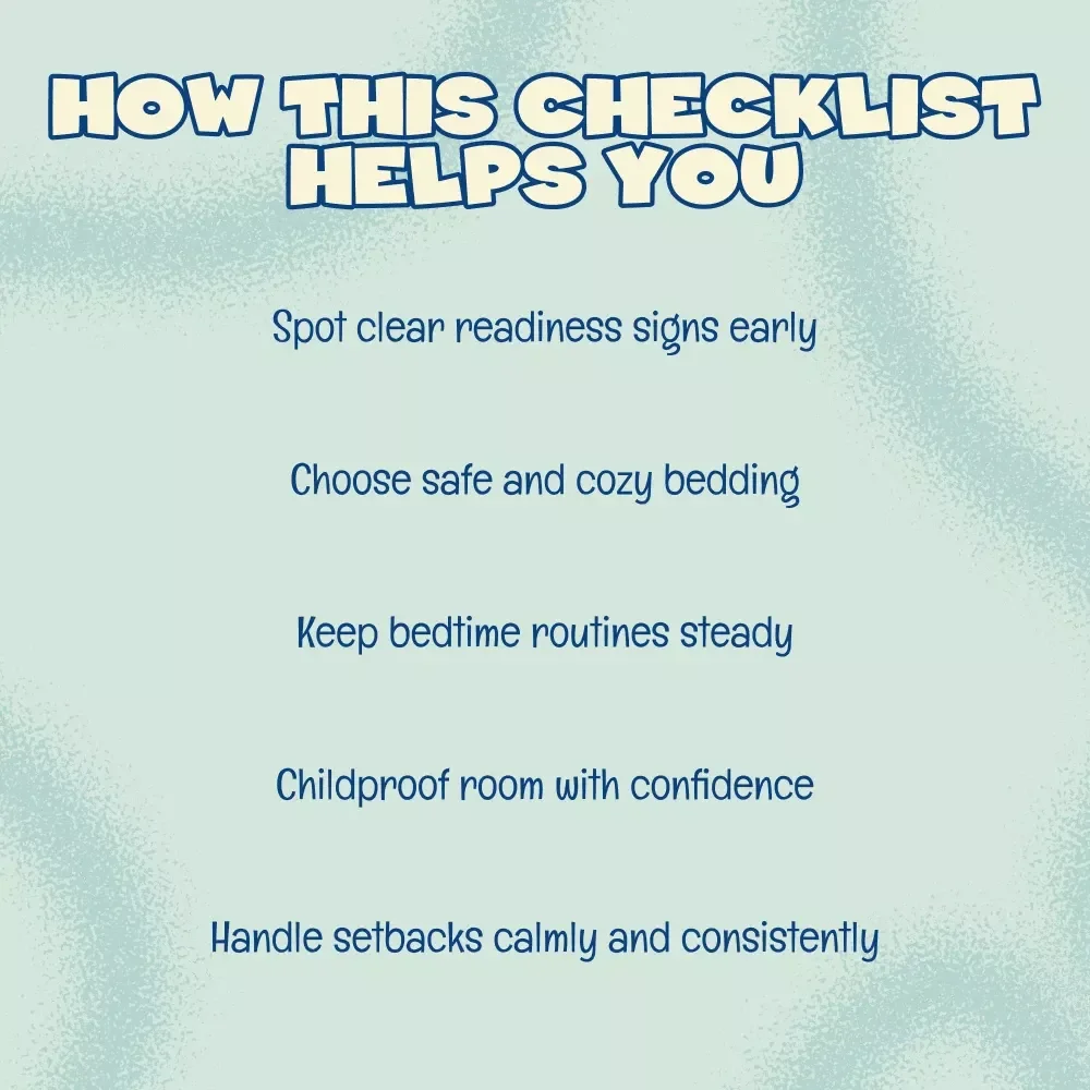 Toddler-to-Big Kid Bed Transition Checklist | Printable Guide with Tips for Transitioning Toddler to Big Kid Bed