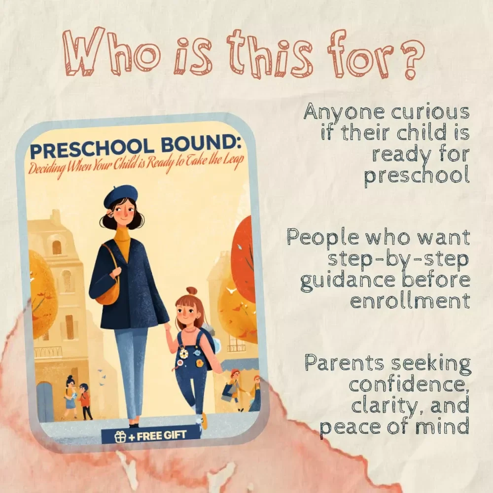 Is Your Child Ready for Preschool? | Preschool Readiness Guide | Digital Download eBook & Checklist for Parents