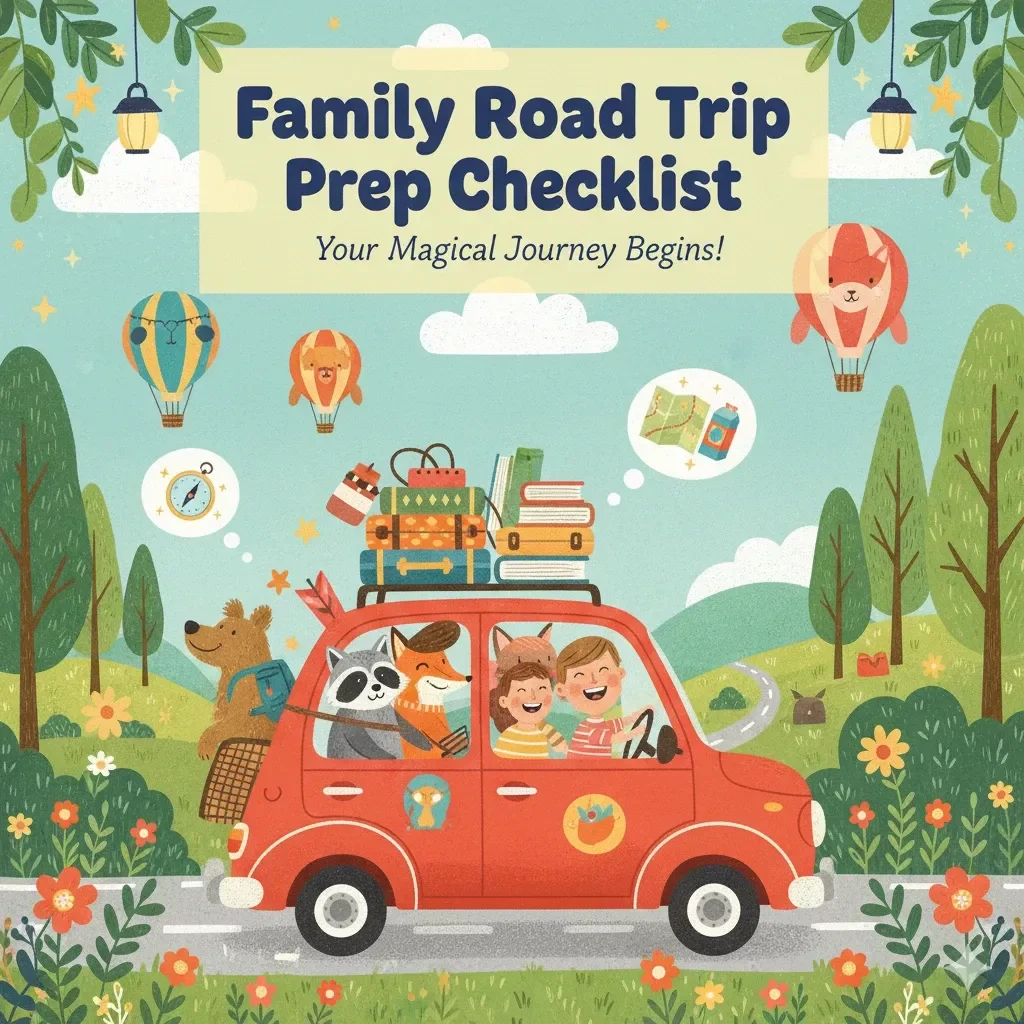Family Road Trip Prep Checklist | Printable Travel Essentials | Best Way to Prepare for Family Road Trip | Digital Download