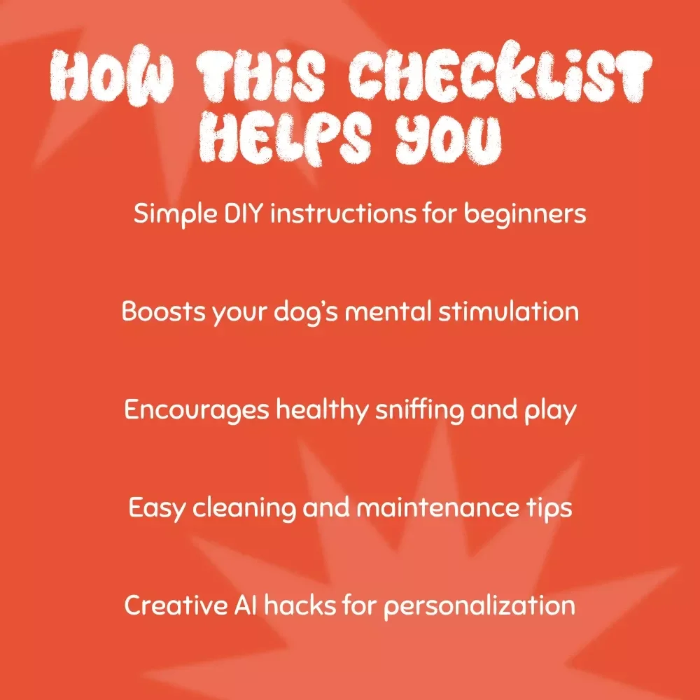 Your Snuffle Mat Checklist to Delight Your Dog | DIY Pet Enrichment Guide for How to Make a Homemade Snuffle Mat | Printable Craft & Training Resource for Dog Lovers