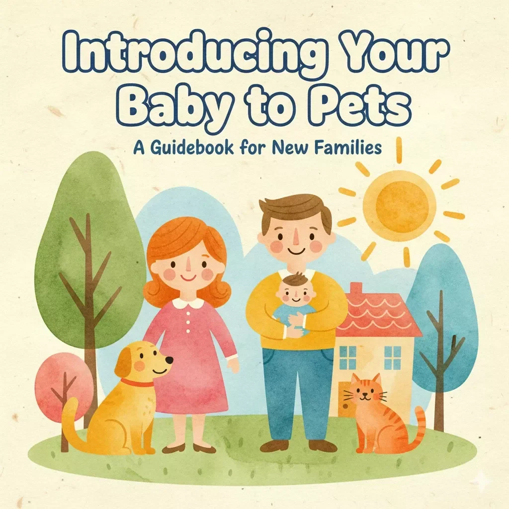 Introducing Your Baby to Pets | Printable Checklist | Best Way to Introduce Baby to Pets | Gentle Pet & Baby Introduction Guide | Newborn Meets Pets Tips