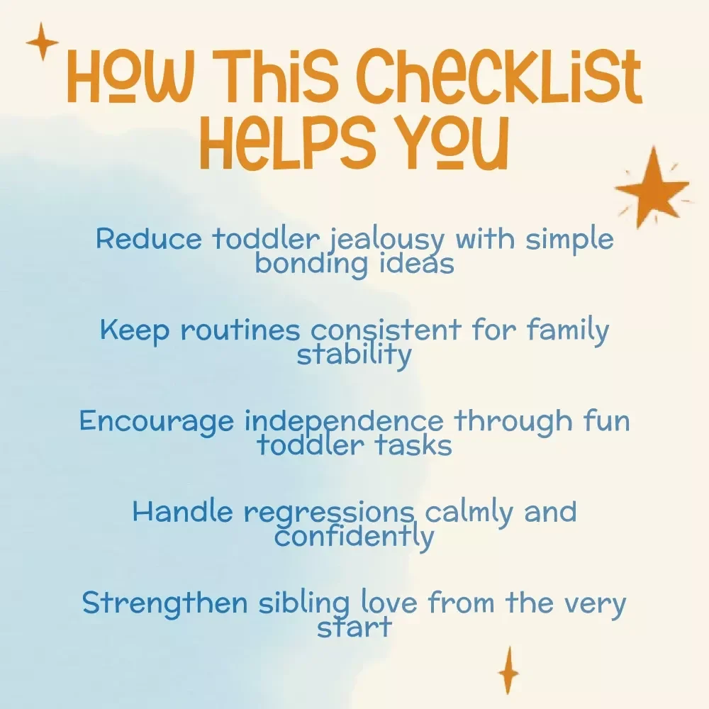 Helping Your Toddler Adjust to a New Baby | Digital Download Checklist & Parenting Guide for Smooth Sibling Transition