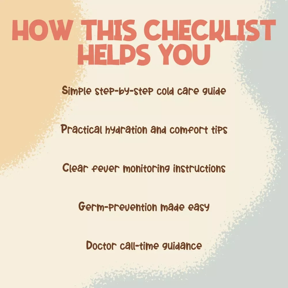 Baby’s First Cold Survival Checklist: Keep Calm & Cuddle On | Printable Digital Download | How to Handle Baby’s First Cold Guide for Parents