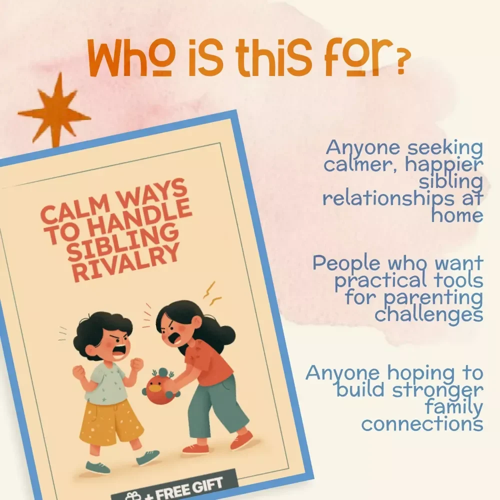 Calm Ways to Handle Sibling Rivalry | Parenting Guide, eBook & Checklist for Positive Family Communication & Conflict Resolution